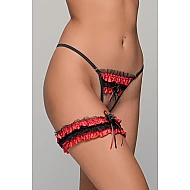 G string Ανοιχτό Καμπαρέ   Μαύρο Κόκκινο Milena By Paris 006885-Μαύρο-κόκκινο