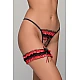 G string Ανοιχτό Καμπαρέ   Μαύρο Κόκκινο Milena By Paris 006885-Μαύρο-κόκκινο