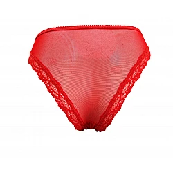 Γυναικείο Εσώρουχο Bikini Τούλι και Δαντέλα Milena By Paris V25-930-Κόκκινο