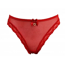 Γυναικείο Εσώρουχο Bikini Τούλι και Δαντέλα Milena By Paris V25-930-Κόκκινο