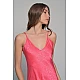 Midi Σατέν Slip Dress ΔΩΡΟ το String   Καρπουζί Milena By Paris 003434-Καρπουζί