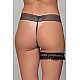 Ψηλόμεσο Δαντελένιο G string   Μαύρο Milena By Paris 006876-Μαύρο