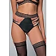 Ψηλόμεσο String Δερματίνη και Τούλι – Τιγρέ Milena By Paris 007692-Τιγρέ