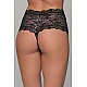 Ψηλόμεσο String με Δαντέλα– Τιγρέ Milena By Paris 007708-Τιγρέ