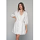 Plus Size Νυφική Ρόμπα Σατέν με Δαντέλα   Ιβουάρ Milena By Paris GX5361-Ιβουάρ