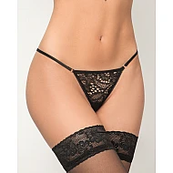 String Tanga Δαντέλα   Μαύρο Milena By Paris 007659-Μαύρο