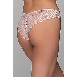 Σατέν Brazilian Slip με Δαντέλα – Baby pink Milena By Paris 008472-Baby pink