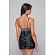 Σατέν Σετ Babydoll και Ρόμπα   Μαύρο Milena By Paris Set4197_5422-Μαύρο