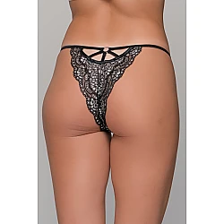 Tanga Brazilian Slip Δαντέλα – Ασημί Milena By Paris 008477-Ασημί