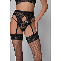 Σετ Ζαρτιέρα με String   Μαύρο Milena By Paris Set5417_6888-Μαύρο