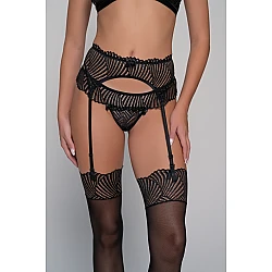 Σετ Ζαρτιέρα με String   Μαύρο Milena By Paris Set5418_7701-Μαύρο