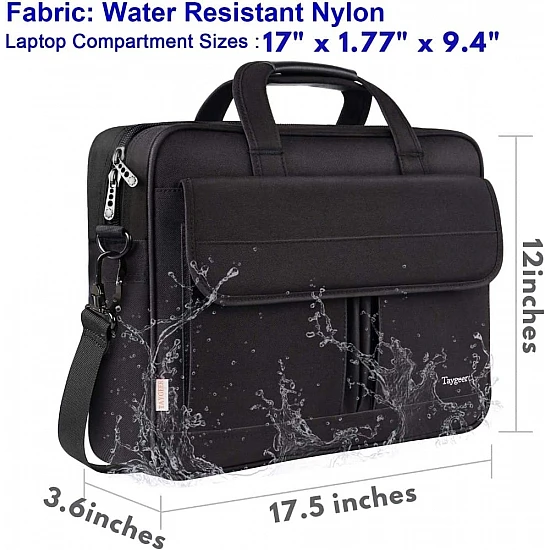 Υφασμάτινος Χαρτοφύλακας Taygeer 17'' laptop 21L 1073 μαύρο