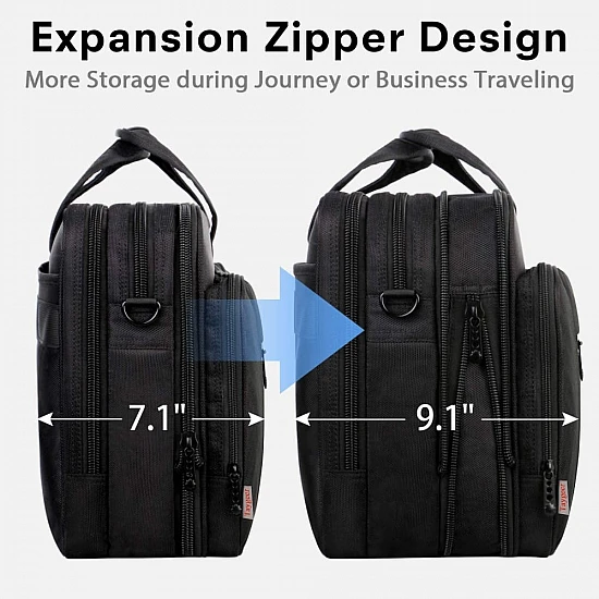 Υφασμάτινος Χαρτοφύλακας Taygeer 17,3'' laptop 32L 1084 μαύρο