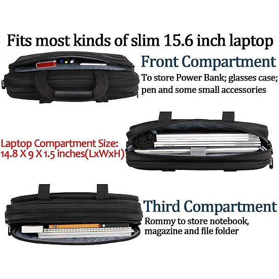 Υφασμάτινος Χαρτοφύλακας Matein 15,6' laptop 12L 1106 μαύρο