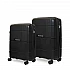 Βαλίτσα σκληρή Newcom N1595 (PP) μεσαία μεγάλη 66x25,5x43x5 cm + 75,5x29,5x45,5 cm μαύρο