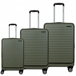Σετ 3 βαλίτσες Newcom ABS+PC σετ 3 τεμαχίων N1605 55x23,5x34 cm + 67x27x45 cm + 78x31x52 cm green