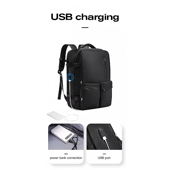 Backpack καμπίνας 29L 15,6” Bange 1800 μαύρο