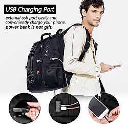 Μεγάλο Backpack 17,3'' Heavy Duty Travel Bange 1901 μαύρο