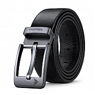 Ανδρική Ζώνη Δερμάτινη William Polo 20030 Black - 1-10cm