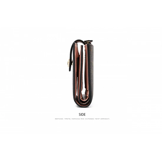 Γυναικείο PVC πορτοφόλι Foxer 2161006F καφέ σκούρο