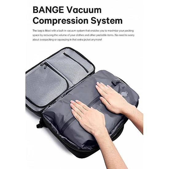 Σακίδιο πλάτης vacuum 36L Laptop 17,3” Bange 3028 μαύρο