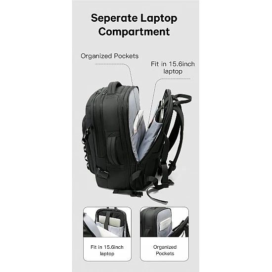Σακίδιο Ταξιδιού Cabin Size 40L Laptop 17,3” Bange 3055 μαύρο
