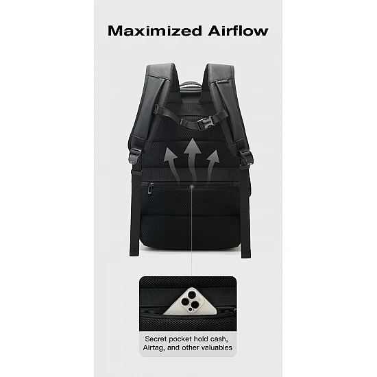 Σακίδιο Πλάτης Laptop 25L 15,6” Bange 3078 μαύρο