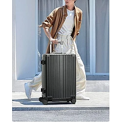 Βαλίτσα Μεγάλη Bopai 33-859261 Αλουμινίου Σκληρή 65x25x41 cm μαύρο