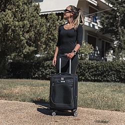 Βαλίτσα trolley Cardinal 3300 μικρή μεσαία 55x23x37 cm + 66x25x40 cm μαύρη