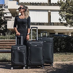 SUPER ΠΡΟΣΦΟΡΑ Βαλίτσες trolley 3300 (σετ 3 τεμαχίων) Cardinal 55x23x37 cm + 66x25x40 cm + 75x30x46 cm μαύρη