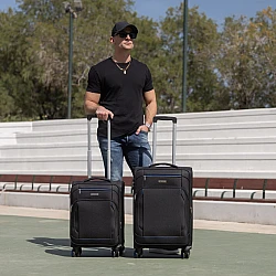 Βαλίτσα trolley Spectra Cardinal 5000 μικρή μεσαία 55x23x37 cm + 66x25x40 cm μαύρη