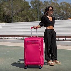 SUPER ΠΡΟΣΦΟΡΑ Βαλίτσα trolley Spectra Cardinal 5000 μεγάλη 75x30x46 cm ροζ