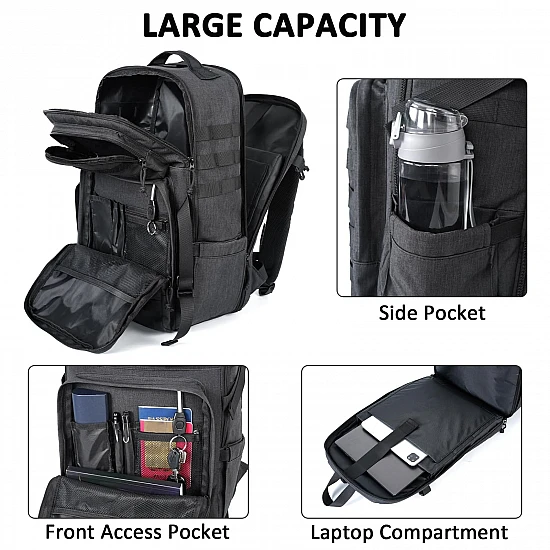 Σακίδιο πλάτης Military 32L 17,3” Matein 6056 μαύρο
