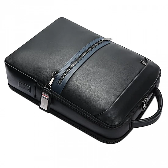 Δερμάτινο Σακίδιο πλάτης 24L Laptop 15,6” Bopai 61-122101 μαύρο