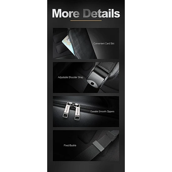 Δερμάτινο Σακίδιο πλάτης 24L Laptop 15,6” Bopai 61-122101 μαύρο