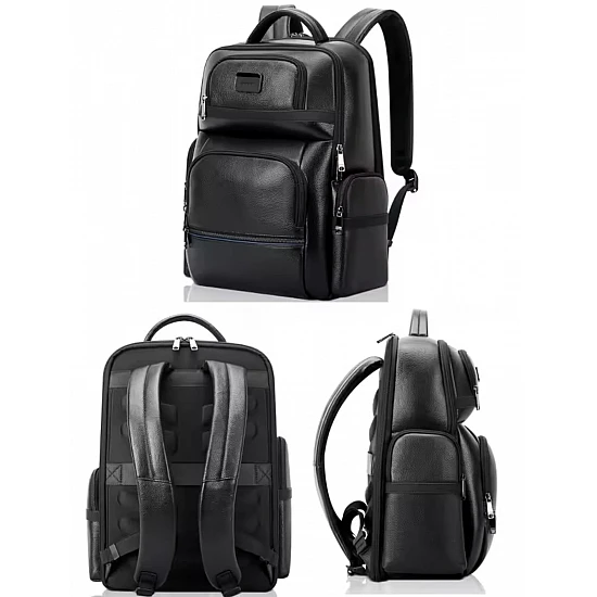 Δερμάτινο Σακίδιο πλάτης 25L Laptop 15,6” Bopai 61-129171 μαύρο