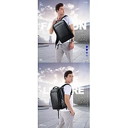 Δερμάτινο Σακίδιο πλάτης 24L Laptop 15,6” Bopai 61-16311 μαύρο