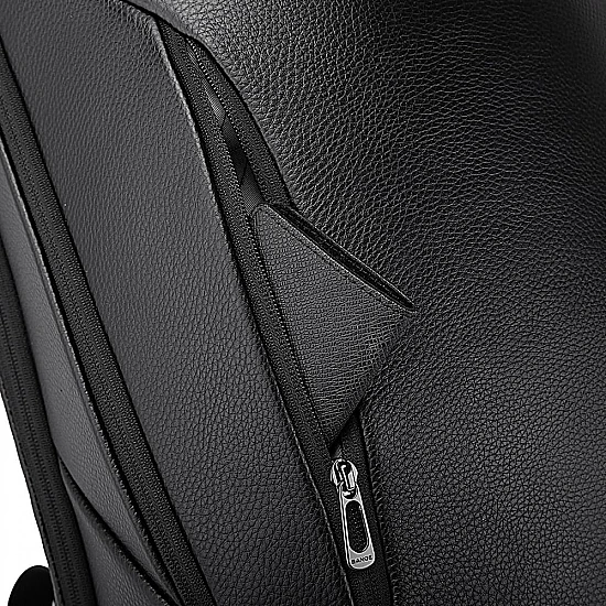 Δερμάτινο Σακίδιο πλάτης 24L Laptop 15,6” Bange 6623 μαύρο