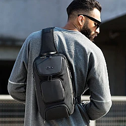 Τσαντάκι ώμου χιαστί crossbody Bange 7086 μαύρο