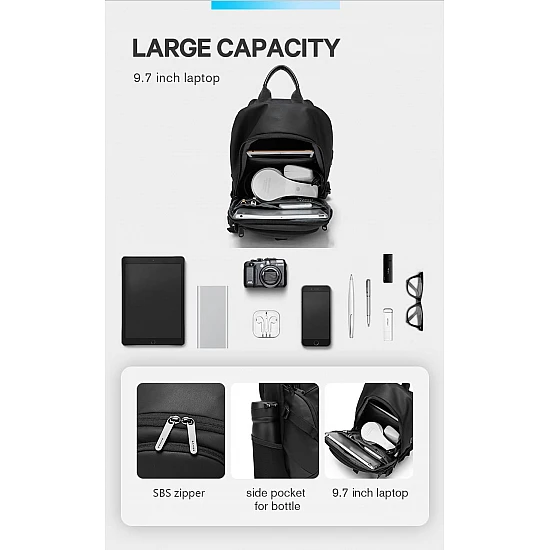 Τσαντάκι ώμου χιαστί crossbody Bange 77120 μαύρο