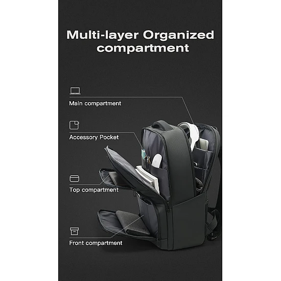 Σακίδιο πλάτης 20L Laptop 15,6” Bange 7822 μαύρο