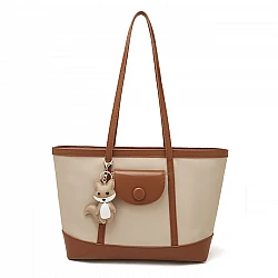 Γυναικεία Τσάντα Shopper 'Ωμου Foxer 9151041F μπέζ/καφέ