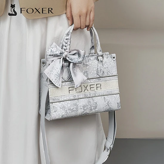 Γυναικεία Τσάντα Χειρός Foxer 9165028F ασημί