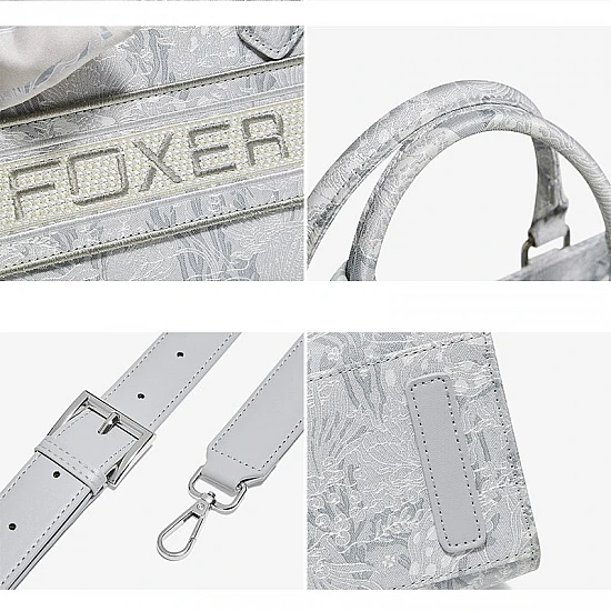Γυναικεία Τσάντα Χειρός Foxer 9165028F ασημί