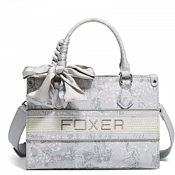 Γυναικεία Τσάντα Χειρός Foxer 9165028F ασημί