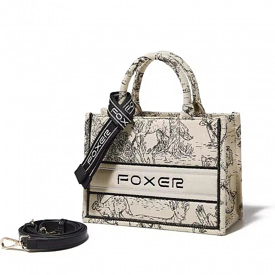 Γυναικεία Τσάντα Χειρός Foxer 9165033F black white