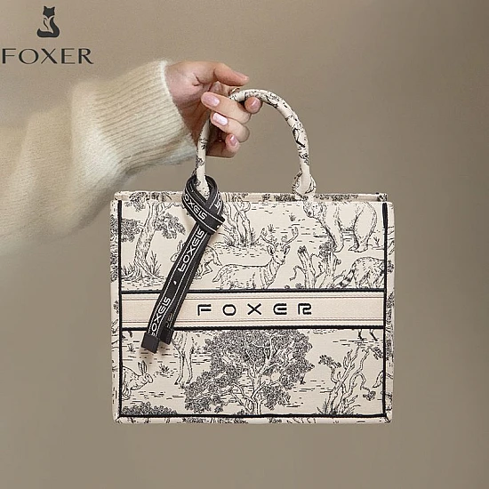 Γυναικεία Τσάντα Χειρός Foxer 9165033F black white