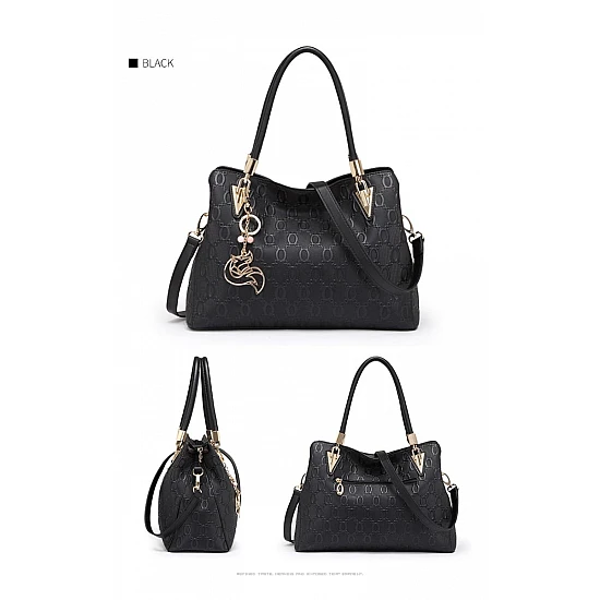 Δερμάτινη Γυναικεία Τσάντα Shopper 'Ωμου Foxer 962061F μαύρο