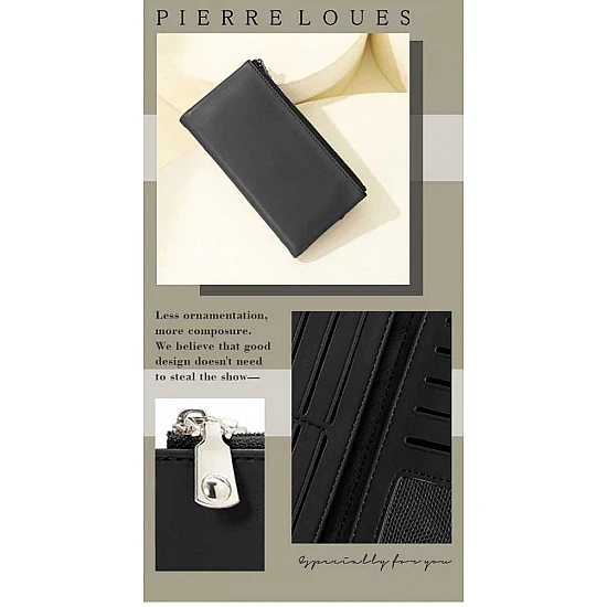 Γυναικείο πορτοφόλι Pierre Loues B662-3 μαύρο