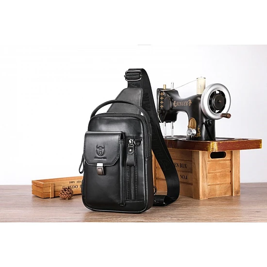 Δερμάτινο τσαντάκι body Bull Captain XB555 μαύρο